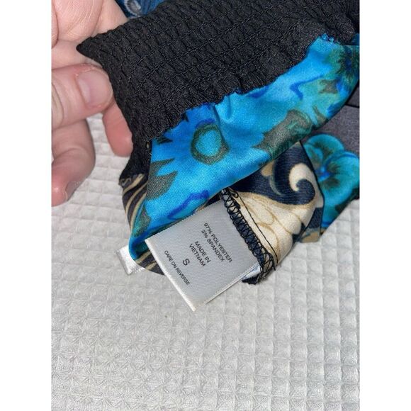 New York And Company Sleeveless Halter Top Blouse Women's Small 3D Florence - Picture 5 of 9